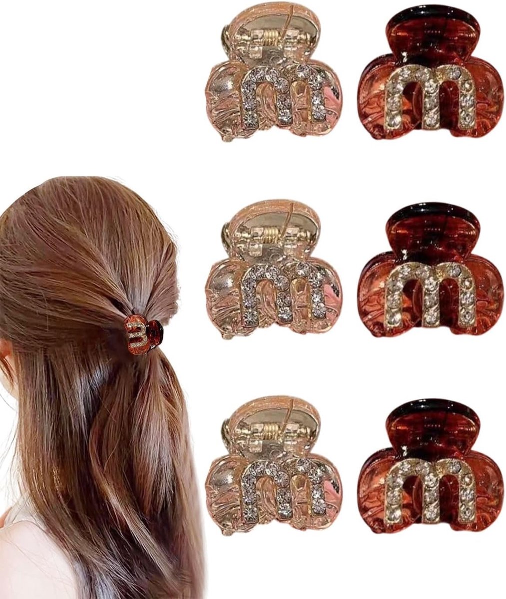12 Mini Haarklemmen voor Dames en Kinderen, Stylische Haarclips die Niet Trekken of Verhaken, Duurzaam en Robuust Kunststof