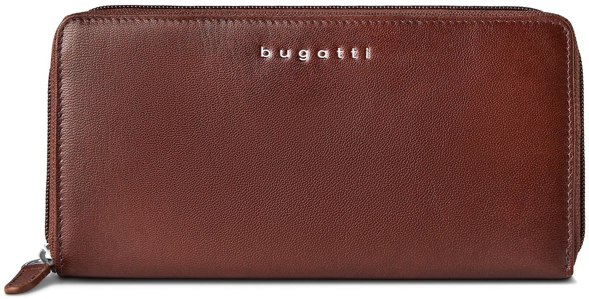 Bugatti Valencia Portemonnee RFID-bescherming Leder 20 cm - Dames - Horizontaal - brown