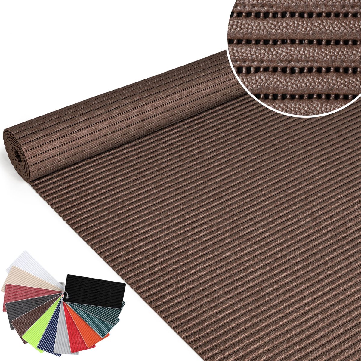 ANRO Badmat Bruin 65x120cm Antislip Douchemat Afwasbaar Sneldrogend