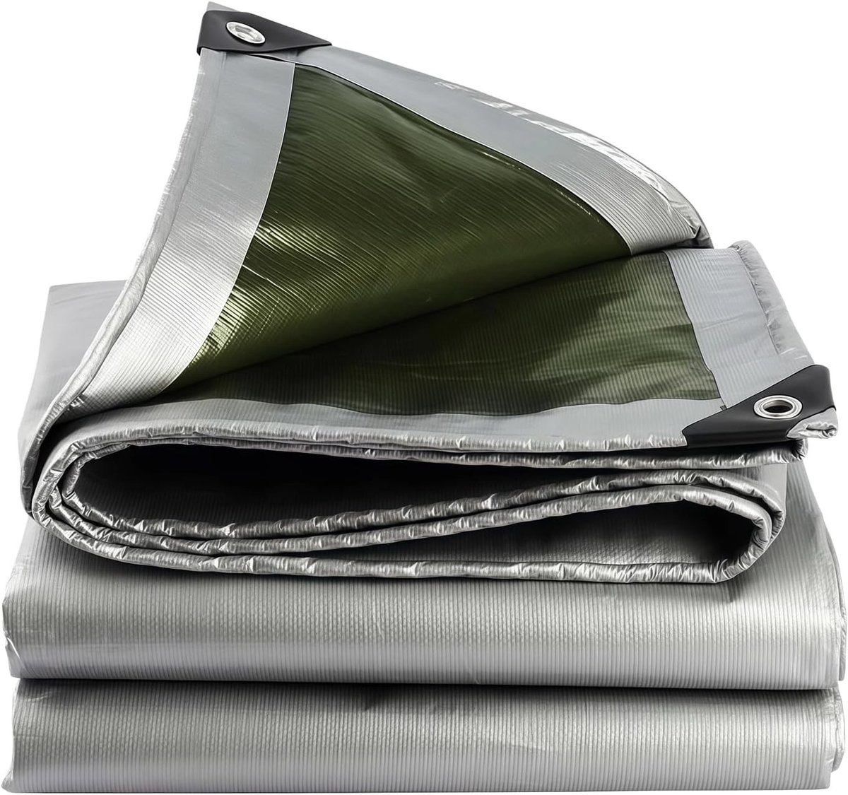 Afdekzeil - 300 x 300 cm - PVC - Waterdicht en Scheurvast - Voor Tuinmeubelen, Hout, Zwembad en Auto
