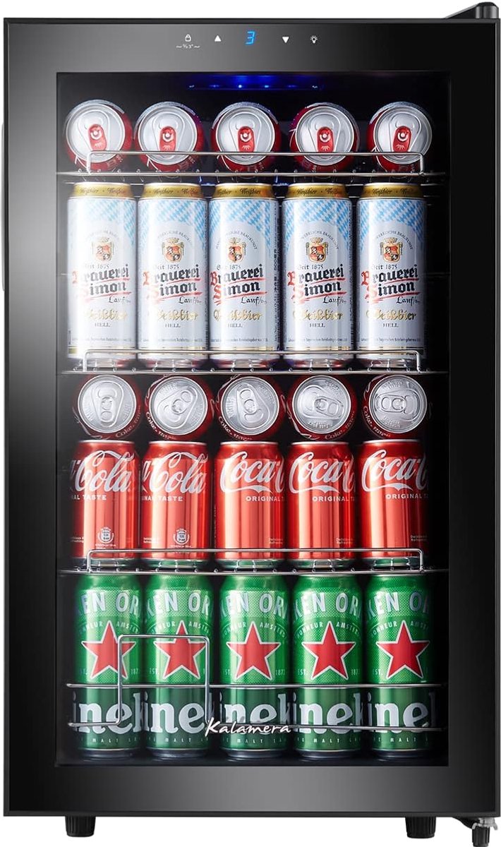 Drankenkoelkast met Touchscreen - 68 Liter - 3-18°C Koelzone - LED Verlichting - Vrijstaand - Zwart