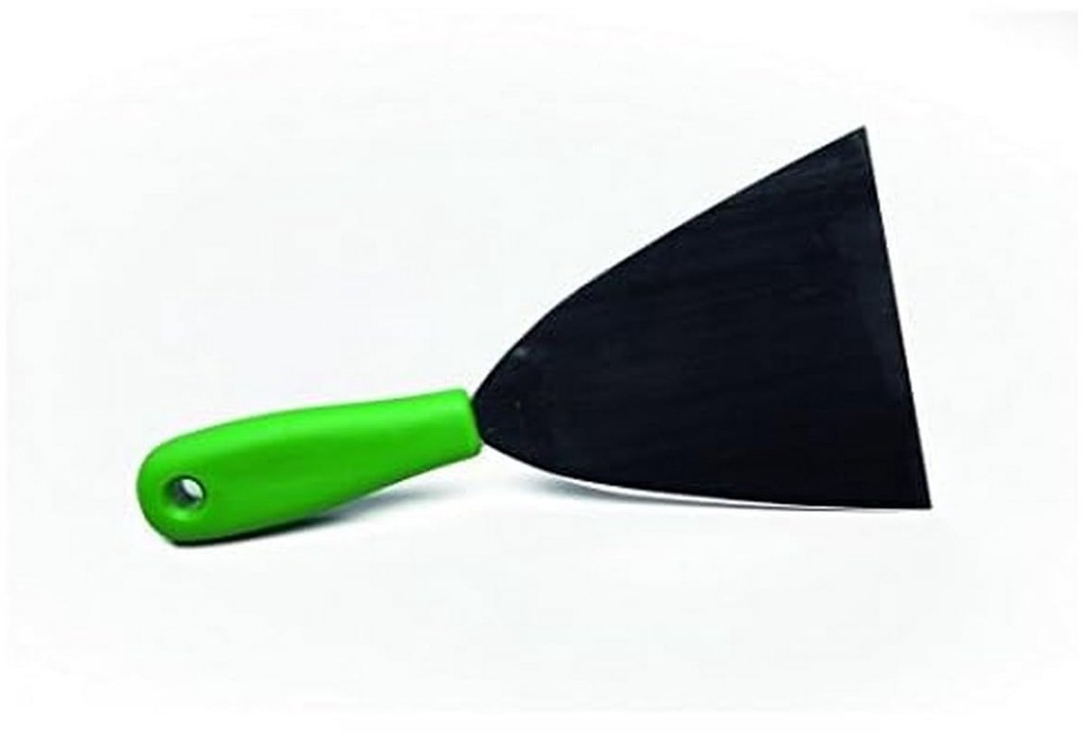 Spachtel van roestvrij staal met plastic grip, 120 mm, groen