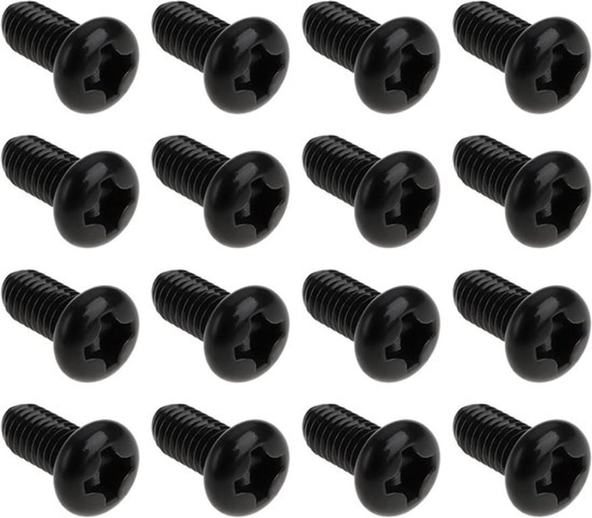 - Zwart - 100 stuks - Metaal - Schroeven - Compatibel voor CB en Ham Radio - 6mm M3 Case Schroeven.