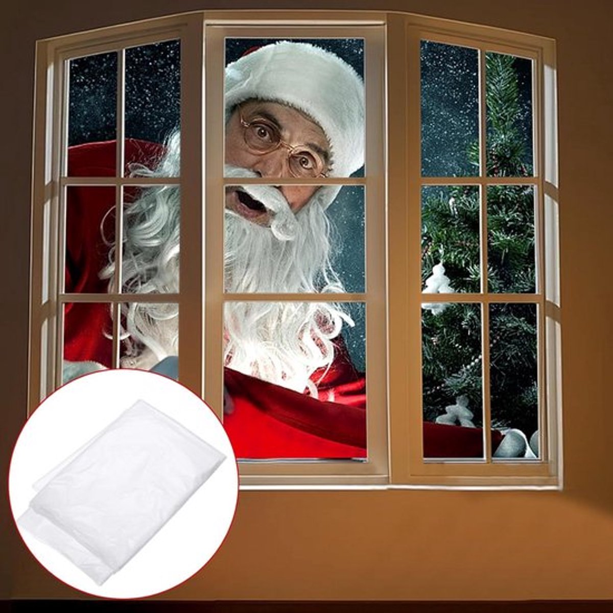 Stoffen achterprojectiescherm voor virtuele Halloween en Kerst projectievideo's - 25x23x1 - Wit