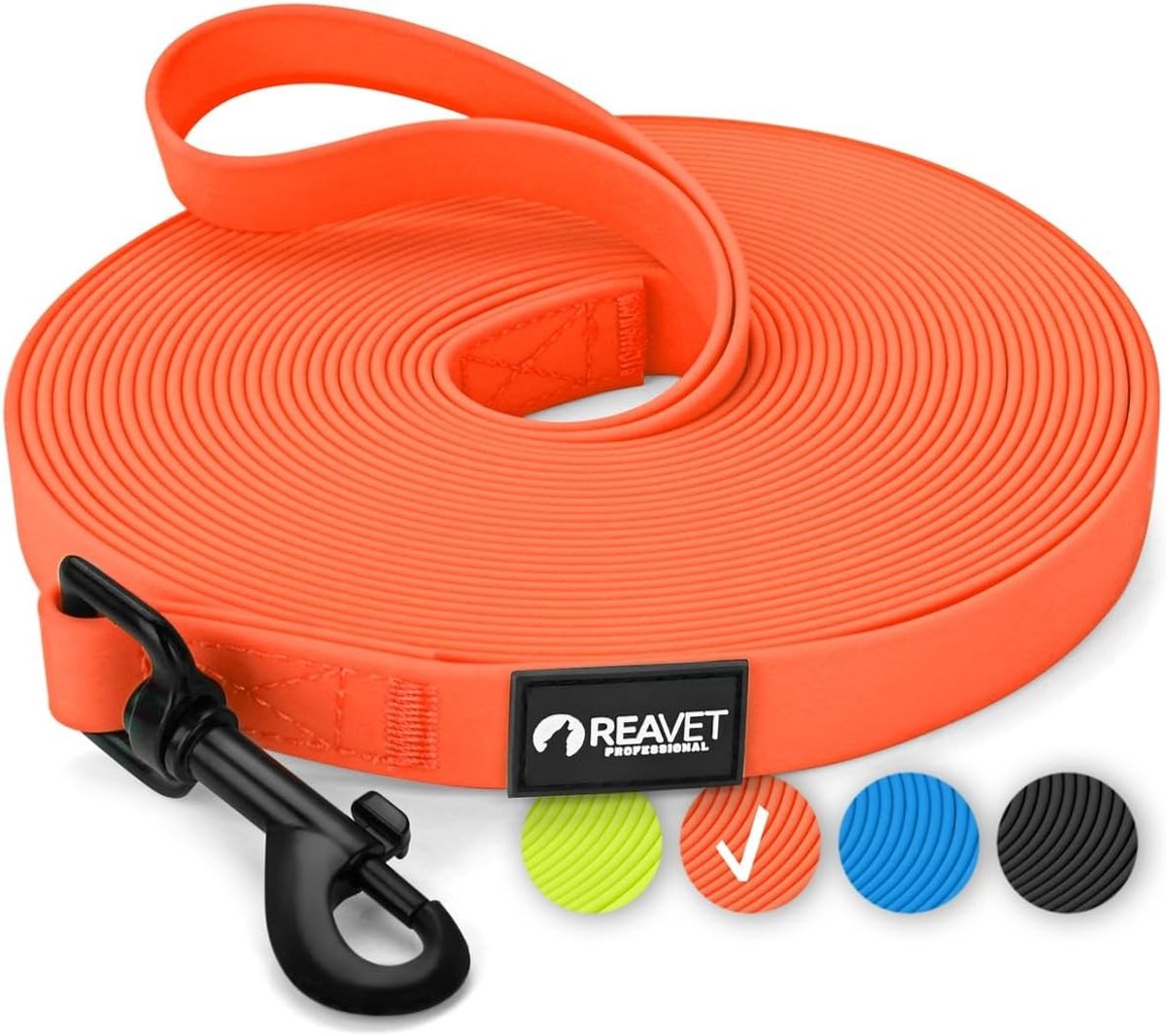 Sleeplijn voor honden - Neonoranje - 10 meter - Robuuste en Waterdichte Trainingslijn - Voor Grote en Kleine Honden
