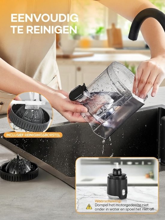 Lìon® Citruspers - 100W - Automatisch - Elektrische Citruspers - Zwart - 14cm x 16 cm x 30cm van Lion — afbeelding 3