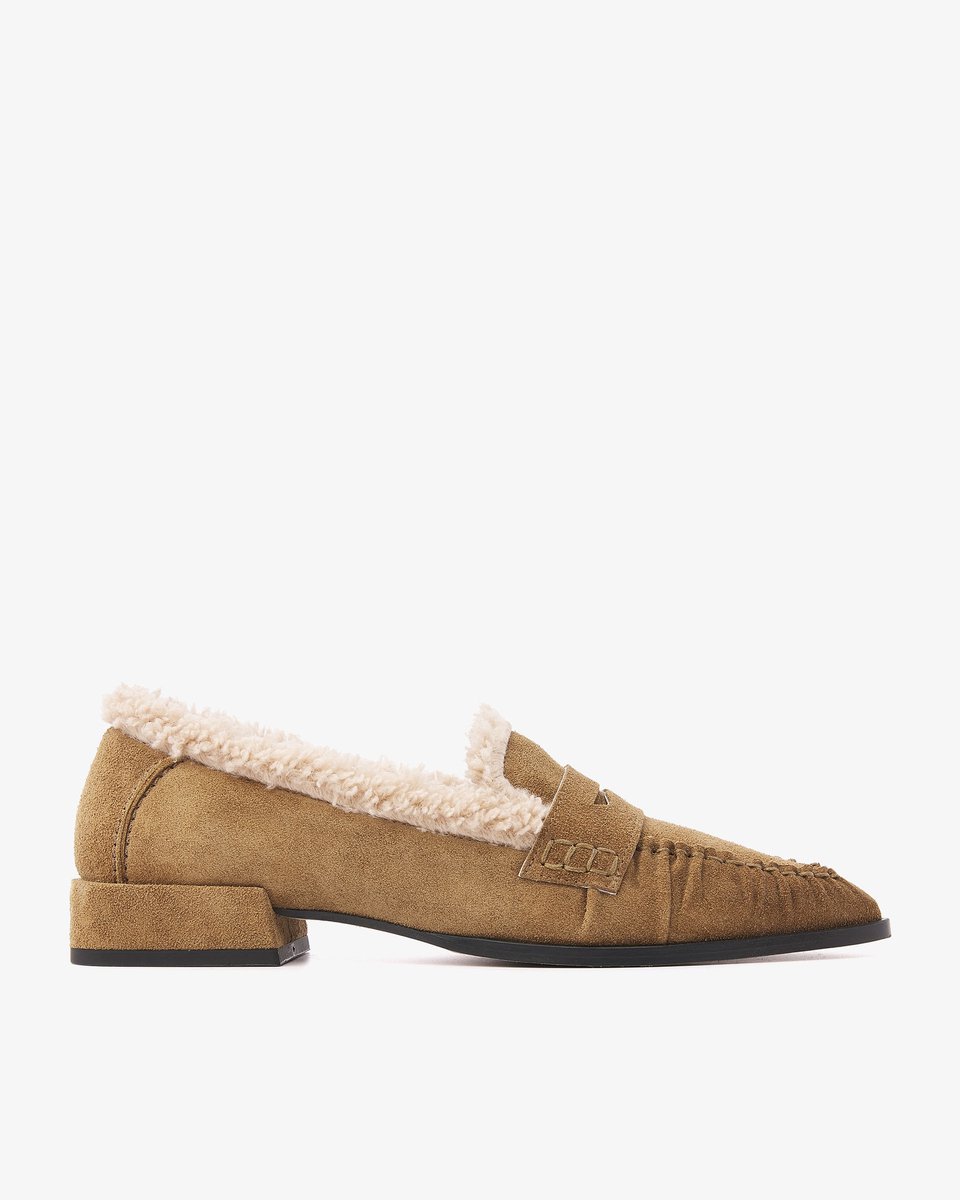 VIA VAI Jazz Vica Loafers Dames - Suède - Beige - Maat 39