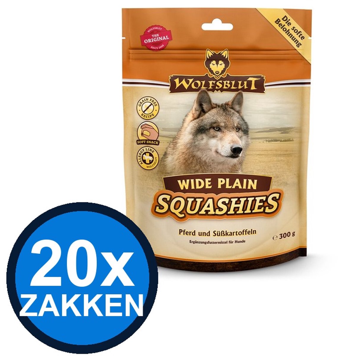 Wolfsblut Wolfsblut - Squashies Wide Plain All Ages - Hondenvoer Droogvoer - 300 g