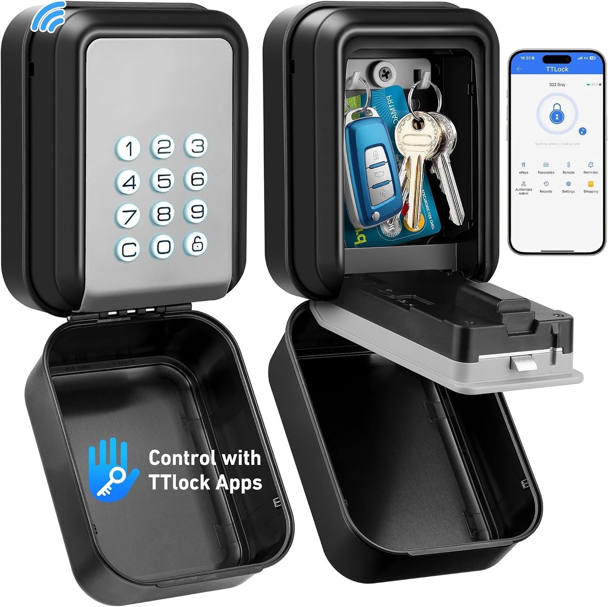 Sleutelkluis - Zink-aluminiumlegering - Waterdicht - Bluetooth - Voor Buitengebruik
