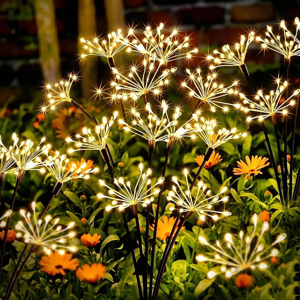 LED Tuinlampen op Zonne-energie - Paardenbloem - 8 Verlichtingsmodi - IP65 Waterdicht - Voor Buiten en Tuin