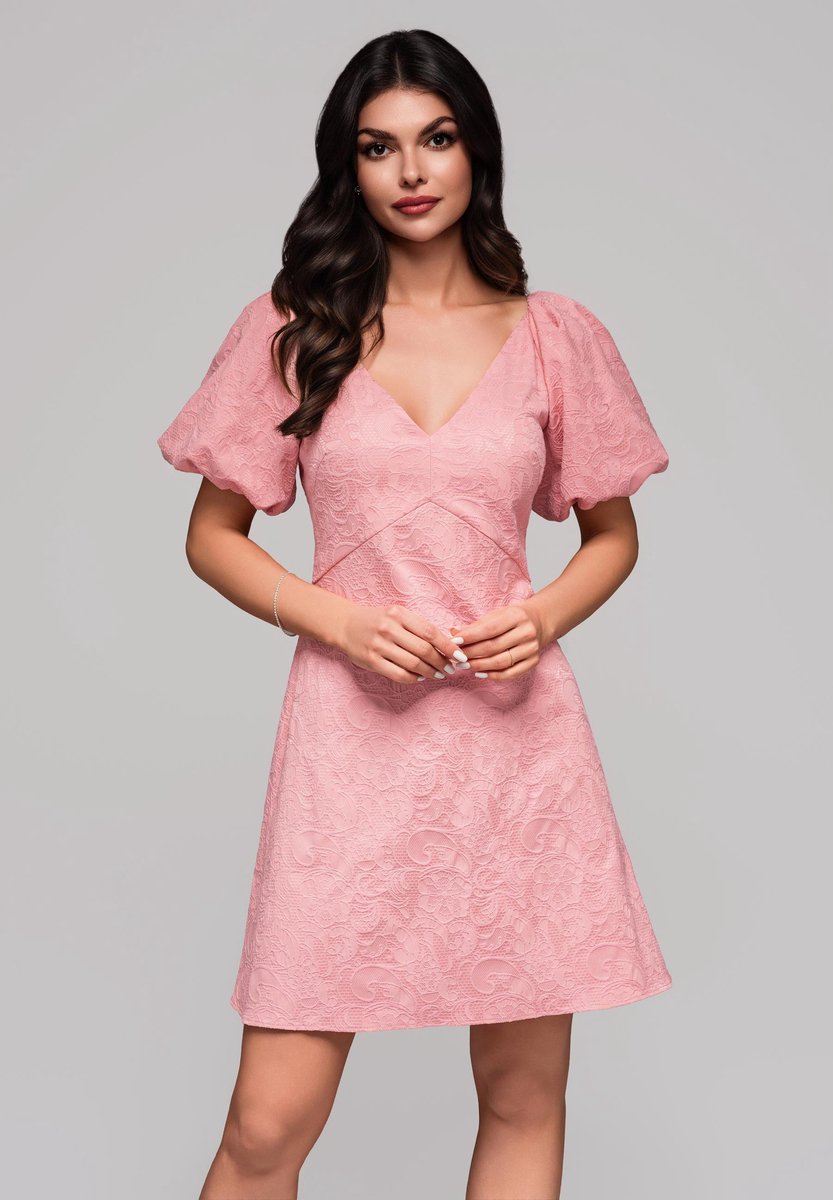 LARICA Jurk - Rits - Jurk Roze XL