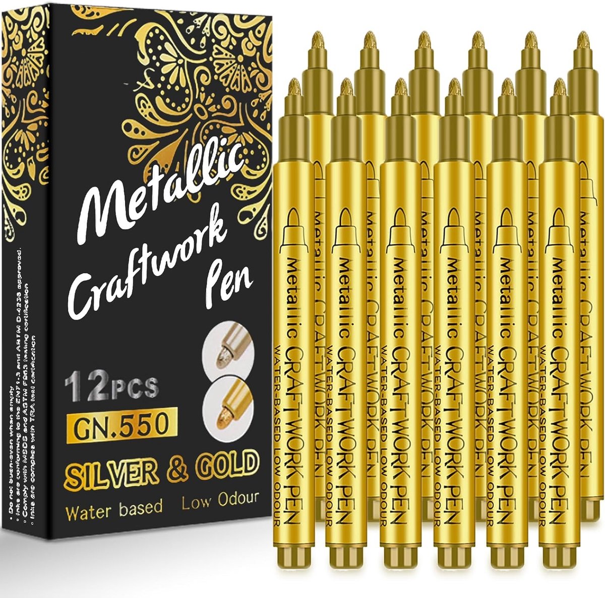 Acrylstiften - Gouden Inkt - Waterdicht - Sneldrogend - Voor Kunstenaars en Hobbyisten