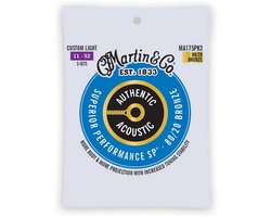 Martin MA175PK3 Snaren voor Akoestische Gitaar (11-52) Bronze, Custom Light 3-Pack