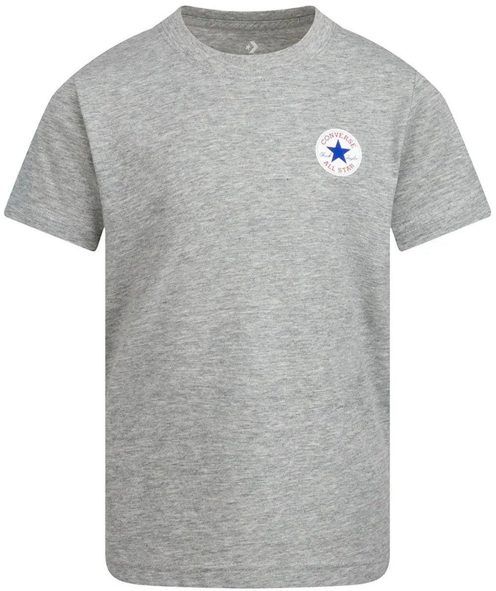 Converse Kids Printed T-shirt Met Korte Mouwen 8-10 Years Jongen Grijs