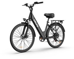 Urlife E26 E-Bike - 26 inch - 60km actieradius - 250W motor - Carbon staal - zwart