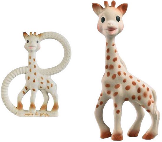 Sophie de giraf Sophiesticated Cadeauset - Baby speelgoed - Sophie de giraf & So Pure bijtring - Kraamcadeau – Babyshower cadeau - 4-Delig