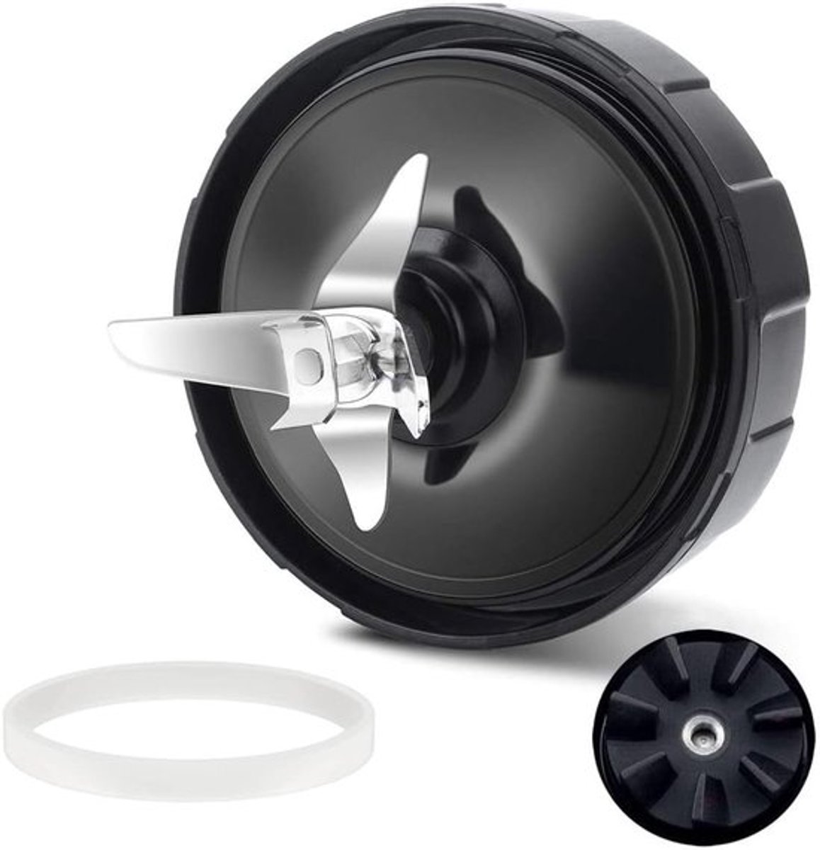 Blender Blade Vervanging 7 Vinnen - geschikt voor Ninja Pro Extractor Blade - geschikt voor Nutri Ninja Auto iQ BL480 BL481 BL482-30 BL487 BL492 BL642 BL682 - met Siliconen Rubber Pakkingen