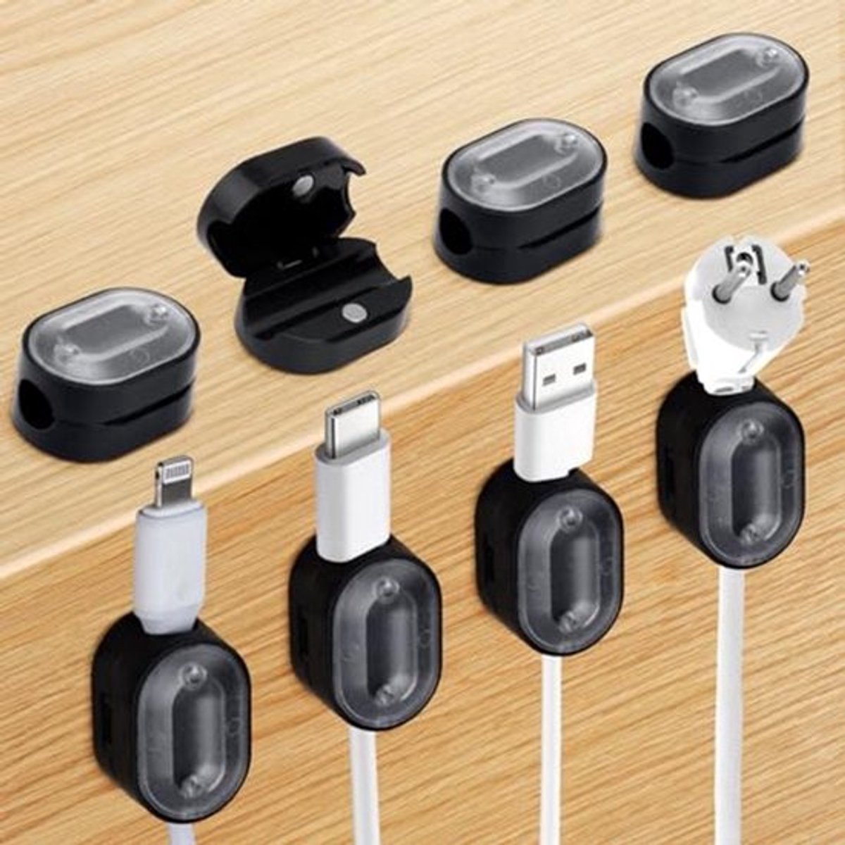 8 Stuks Magnetische Kabel Organizers - Compact voor Telefoon- en Oplaadkabels