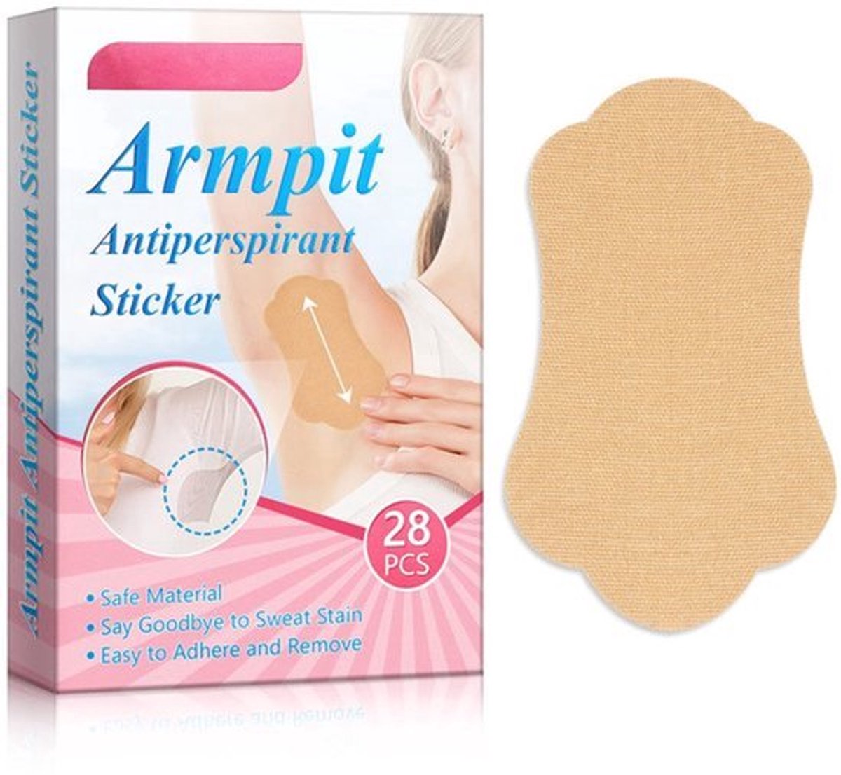Set van 28 Onderarm Pads - Disposable, Ultra Dun, Ademend, Zelfklevend