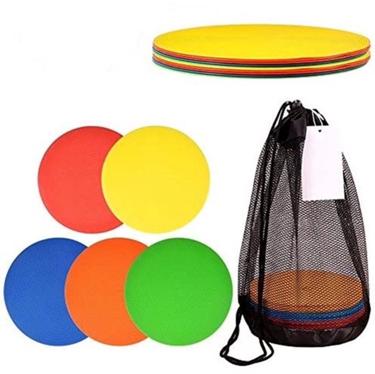 10Pcs Disc Markers - Silicone Spot Cones in 5 Kleuren voor Voetbal en Basketbal Training