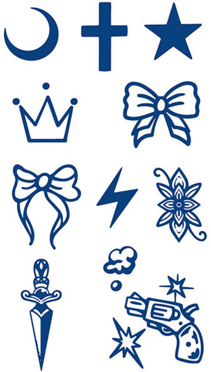 Tijdelijke tattoo Symbolen stoer 2 weken