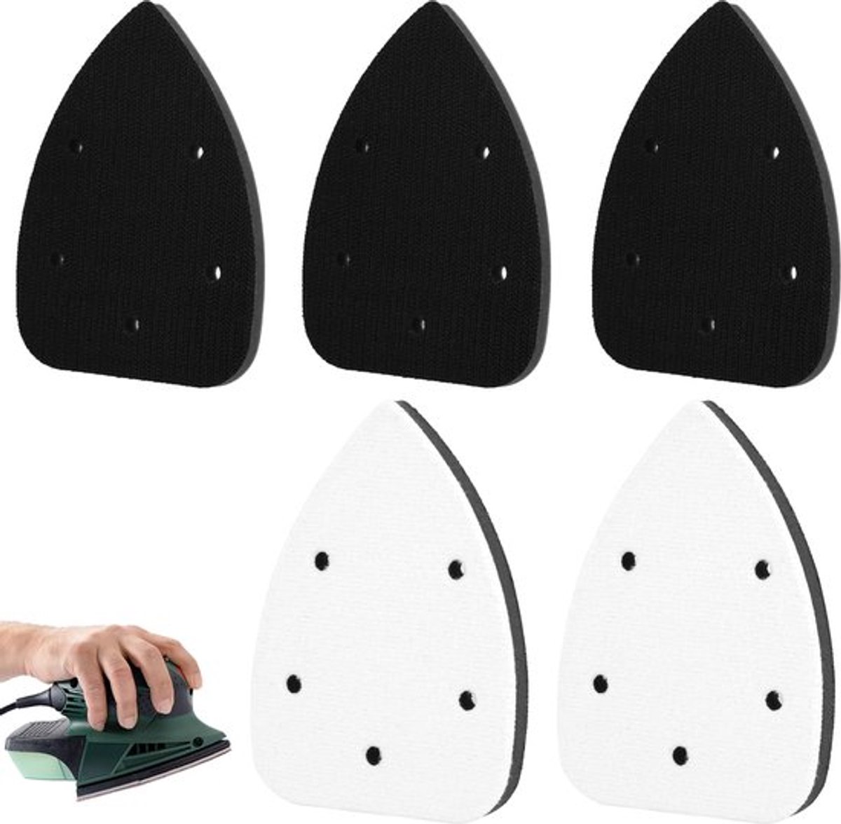 Schuurpads voor Muisschuurmachine - 5-Gaatjes Ontwerp - Versterkte Flexibiliteit