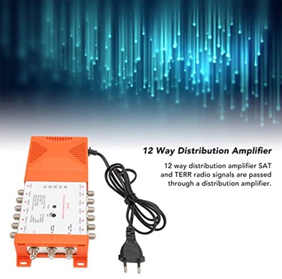 12-Weg Verdelingssplitter, Cascadable A112C LTE Filter 12 Kanaal Versterker TERR IRS Ingang Terr Tap Uitgang SAT Loop Through F Type Vrouwelijk