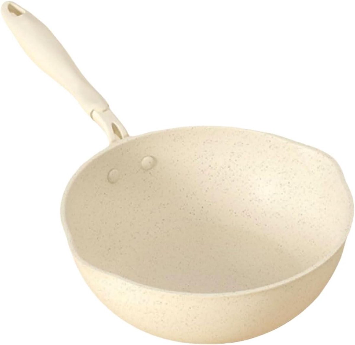 Frituur Pan - Koekenpan Braying Pan - Huishoudelijk Koken - Antiaanbaklaag - 28 cm - Geel