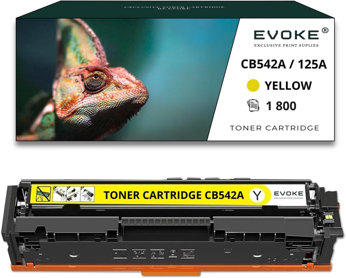 Toner geel - HP CB542A CF212X - 1800 pagina's - 100% compatibel - SnelShoppen