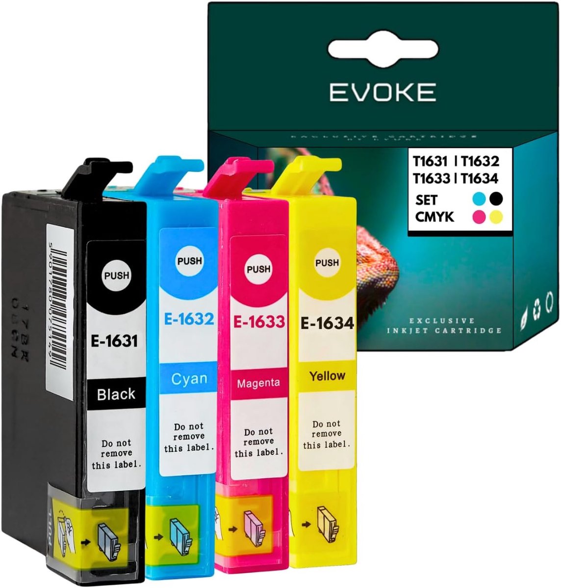 Inktset CMYK 60 ml - Compatibel met Epson WF2630 WF2650 WF2660 WF2750 WF2760 - Tot 3700 pagina's - SnelShoppen