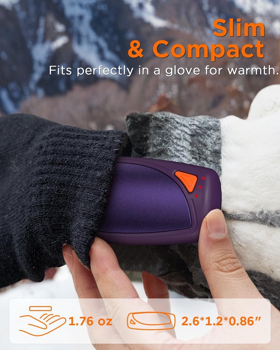 Oplaadbare Handwarmer 2 Stuks met Oplaadcase, 14000 mAh USB Elektrische Handwarmers, Herbruikbare Zakwarmer, 3 Verwarmingsmodi, Dubbelzijdige Verwarming, Ideaal voor de Winter Buiten — cadeau in Sport & Outdoor - foto 2