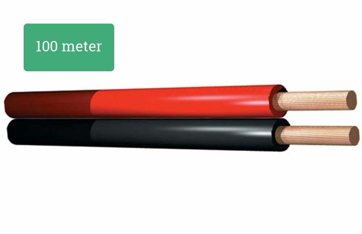 Kabel 0.75mm - 2 draad - Rood/Zwart - 100m rol voor duurzame verbindingen - SnelShoppen