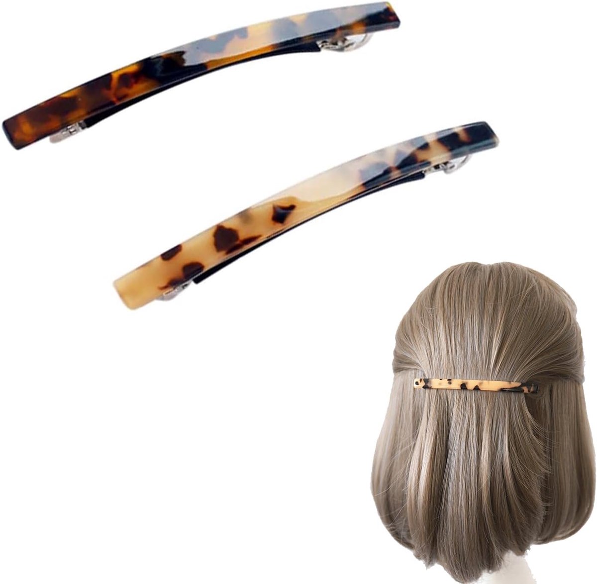 Haarspelden voor dames, schildpadclips voor dun en dik haar, lange autoclipset voor meisjes