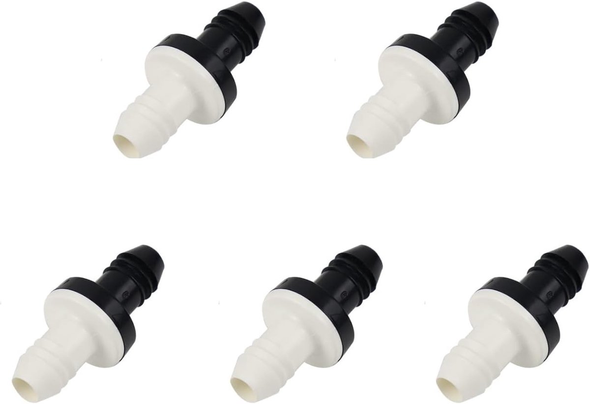 3/8 "10mm Inline vacuüm Prikkeldraad Terugslagklep, 1 Stks/2 Stks/5 Stks ABS Een Manier Water Non-Return Ontluchter Terugslagklep voor Brandstof Gas Vloeibare Lucht (5)