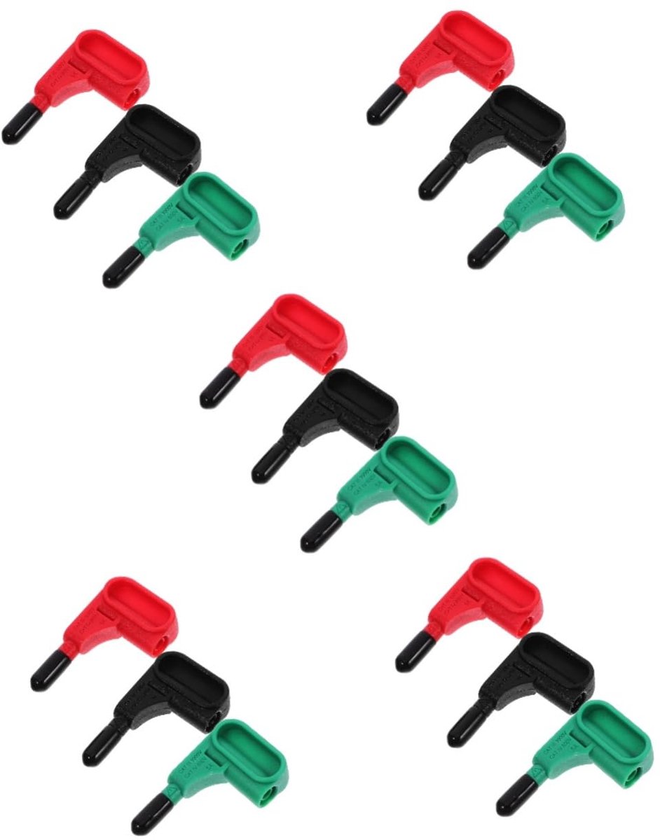 15 stuks magnetische testsondes met banaanstekker, soldeervrij, praktische testpunten voor multimeter, geschikt voor elektronica en auto-toepassingen