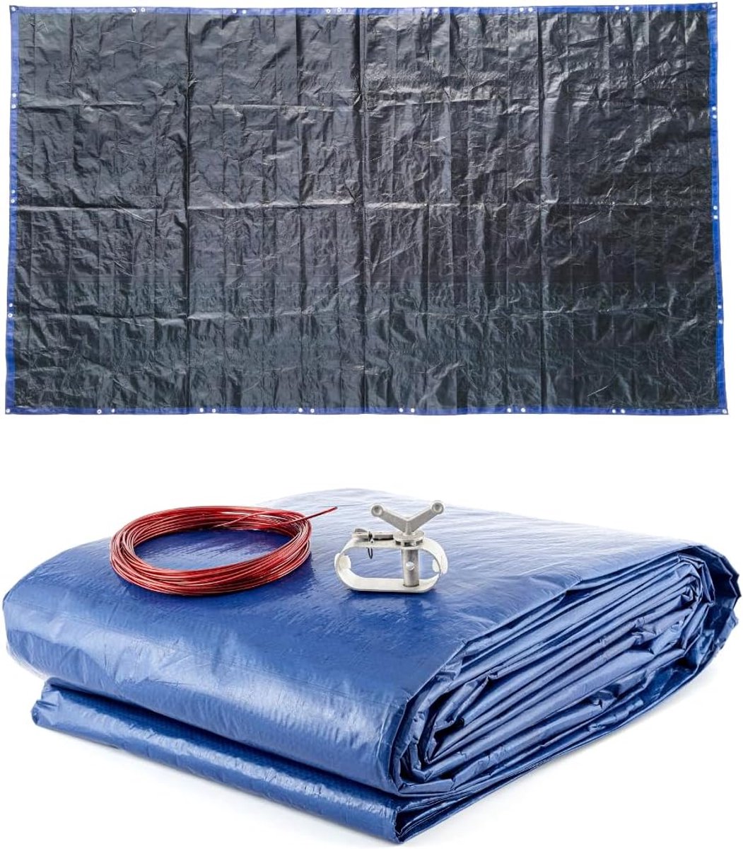 Zwembadafdekking 460 x 260 cm - 2-in-1 PE materiaal - UV-bestendig - Bescherming voor zomer en winter - ShopVlot
