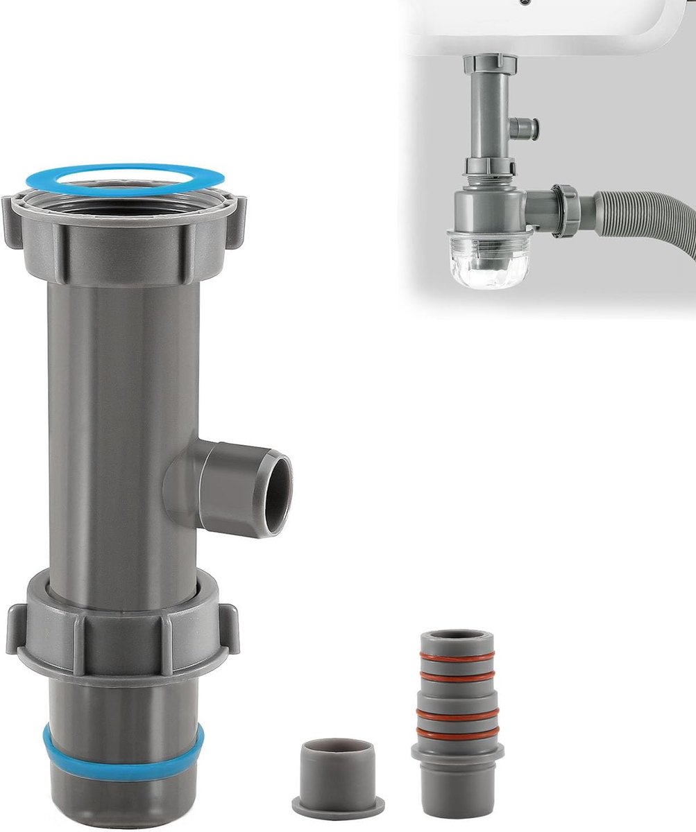 Vaatwasser afvoerpijp slang adapter 1-1/2 inch - 3-weg fitting - meerdere aansluitingen - ShopVlot