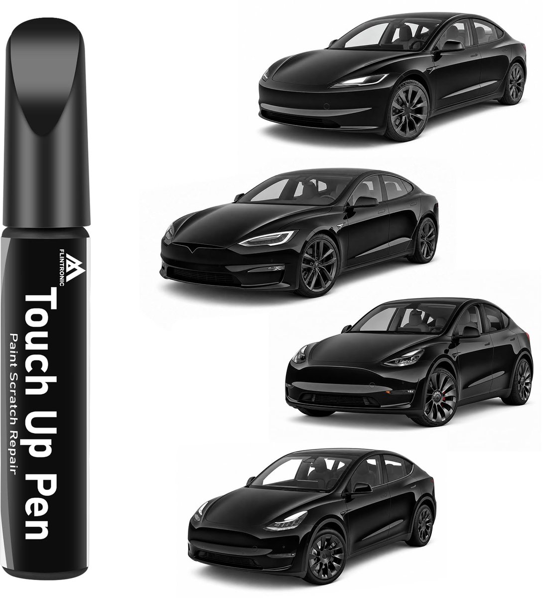 Autolakstift 12 ml - Donkerzwart - Perfecte kleurherstel - Eenvoudig in gebruik - ShopVlot