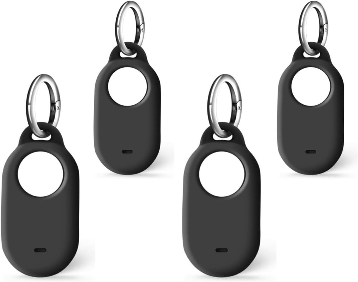 Silicone hoesjes voor Samsung SmartTag2 - 4-pack - Zwart - Volledige bescherming tegen krassen - ShopVlot