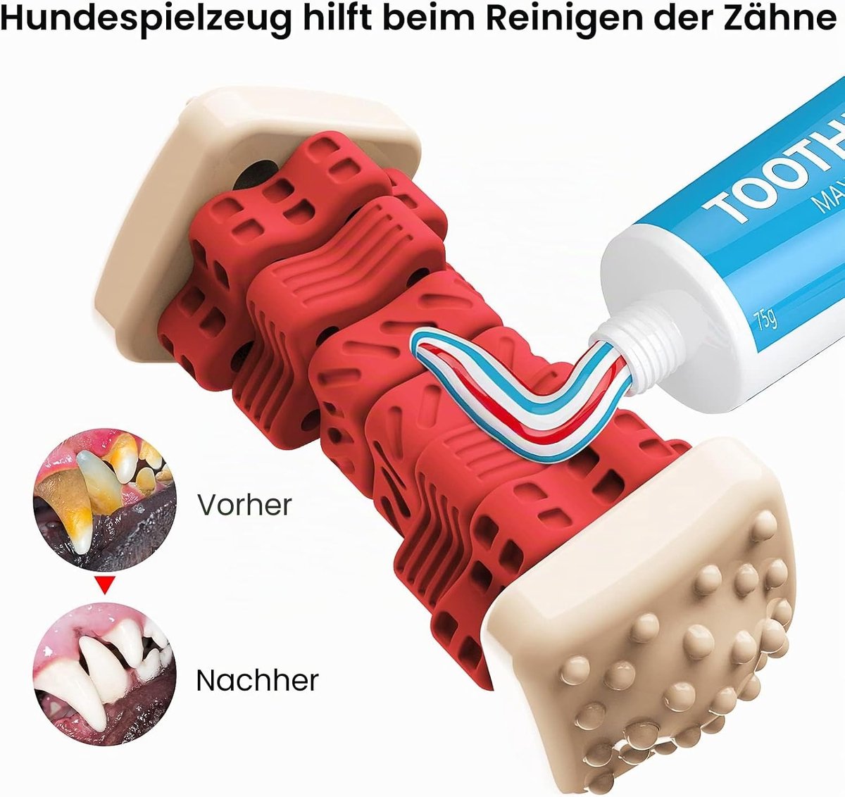 Honden speelgoed indestructible 15 cm – robuust rubber – antibacterieel – puzzel voor kleine en middelgrote honden – ShopVlot