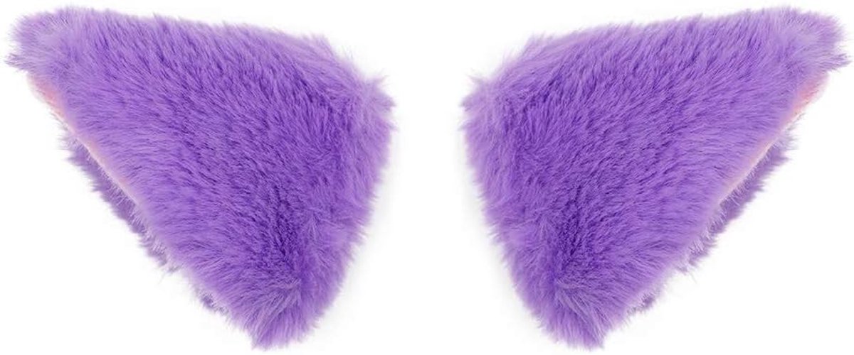 Haarspeldjes Kattenoren - Pluche Violet - Cosplay Accessoire - Creëer een schattige Catgirl look - ShopVlot