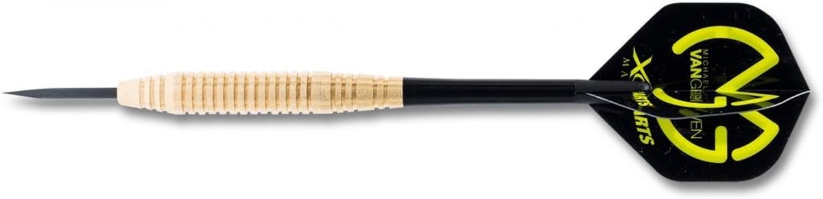 Steel darts 20 g - brass met zwarte nylon schachten - 100 micron poly-vleugels - perfect voor jouw darttraining - ShopVlot