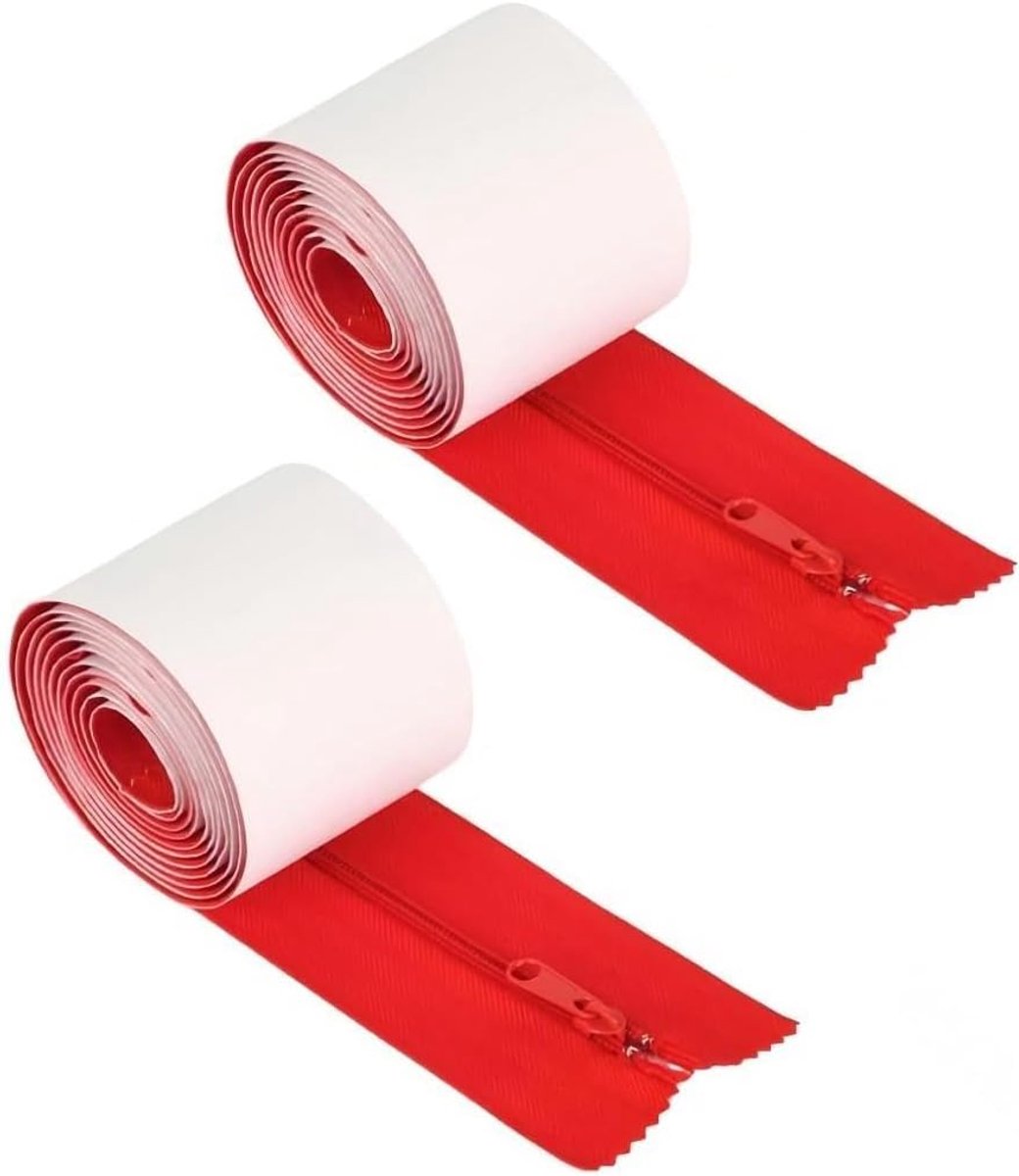 Zelfklevende ritssluiting 7,6 cm x 218 cm - waterdicht en roestvrij - dubbelzijdig te openen - ideaal voor dekzeilen - ShopVlot