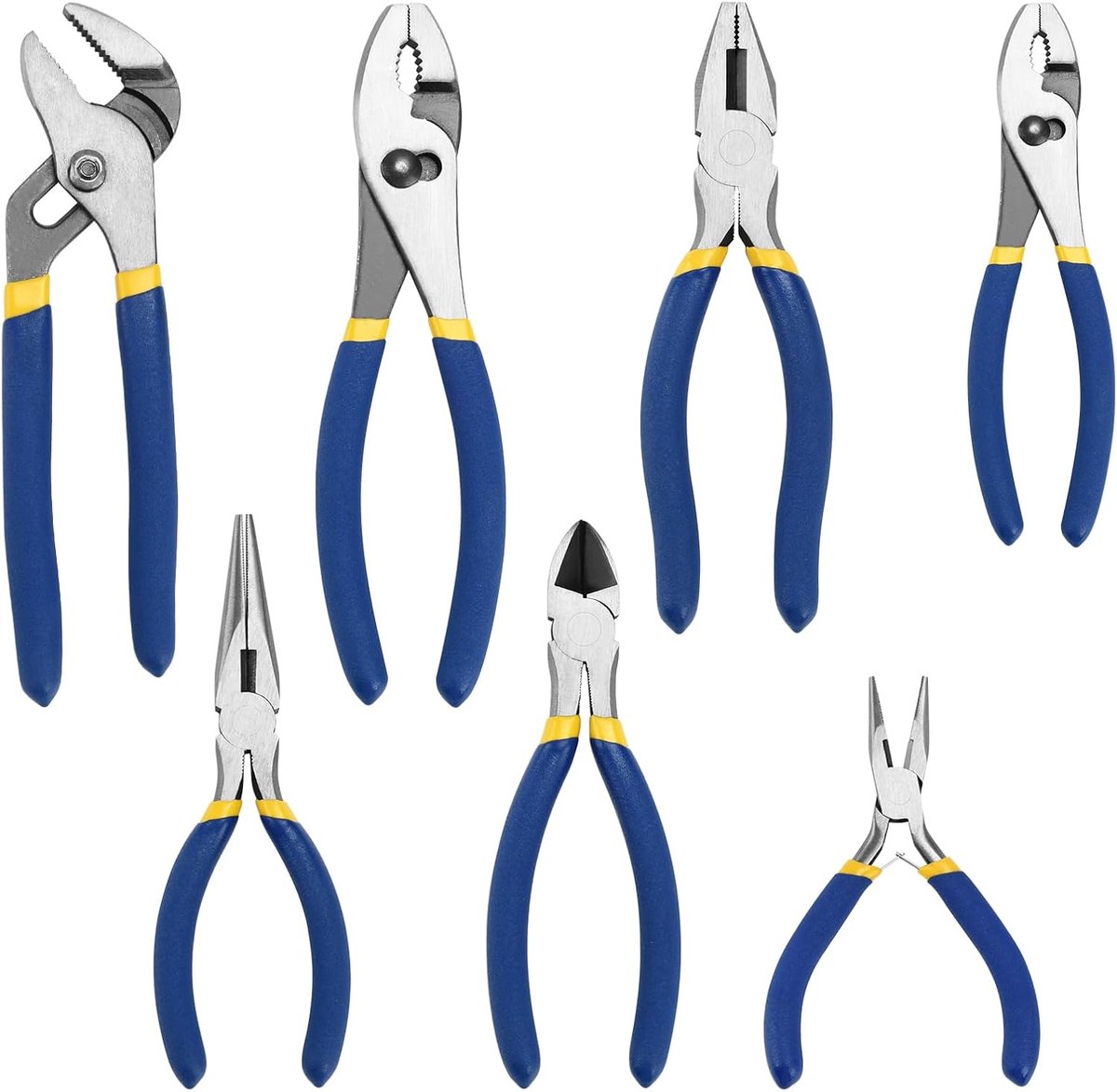 Tangen set 7-delig - met groefverbinding - voor doe-het-zelf en thuisgebruik - hoogwaardige staalconstructie - ShopVlot