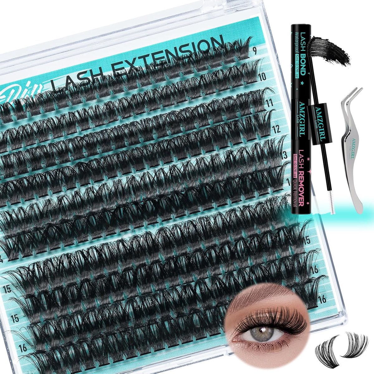 Wimpercluster Kit 200 stuks - 80D D Curl - 9-16 mm - DIY Wimperextensions voor Beginners - ShopVlot