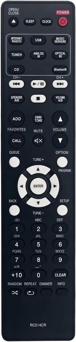 Afstandsbediening RC014CR - Vervanging voor Marantz M-CR612 MCR612 - Direct klaar voor gebruik - Eenvoudig te bedienen - ShopVlot