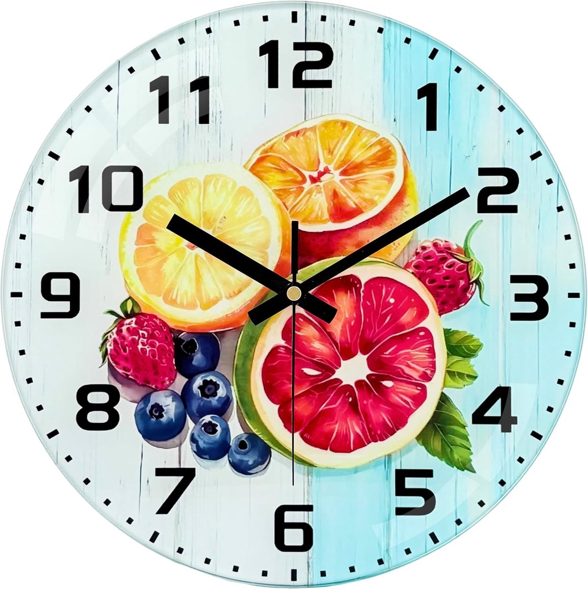 Wandklok 30 cm - Glazen wandklok - Stil en modern - Perfect voor woonkamer - ShopVlot