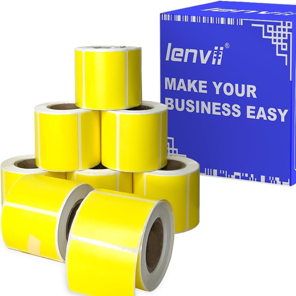 Thermische stickers 40mm x 30mm - synthetisch - scheur- en slijtvast - ideaal voor labels - ShopVlot