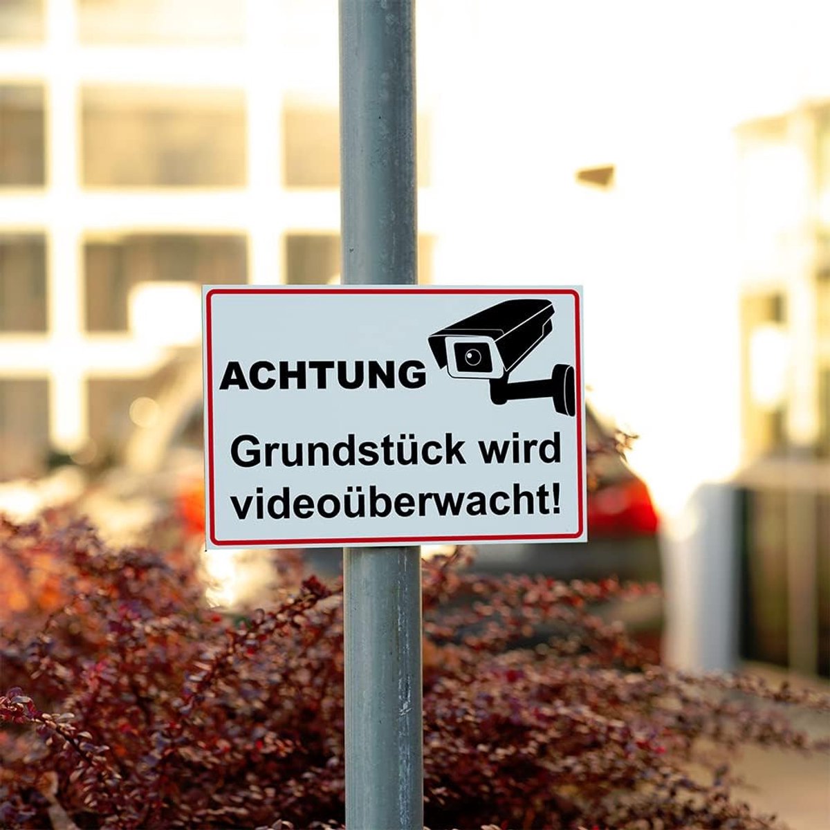 Videobewakingsbord 300 x 200 mm - Aluminium/Dibond - Weerbestendig - Ideaal bij camerasysteem - ShopVlot