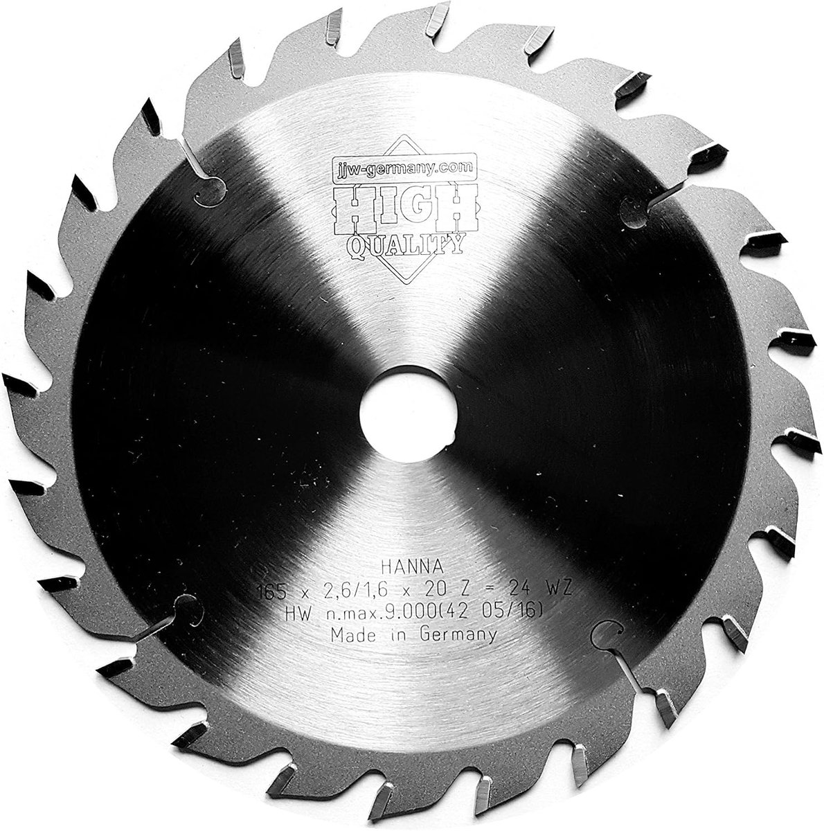 Cirkelzaagblad 165 x 20 mm - HM - 24 tanden - Geschikt voor handcirkelzagen - ShopVlot